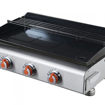 Plancha Silvia II G - 3 Feux Gun Inox - Plaque Fonte